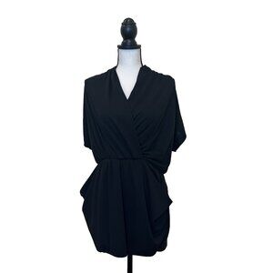 RACHEL Rachel Roy Dress Women’s XS Black Wrap V-Neck Pockets Short Sleeves